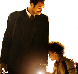 Will Smith portrays self-made millionaire Chris Gardner in The Pursuit of Happiness.